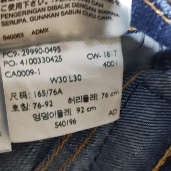 Levi's 504 jeans men's size W30 X L30 ink blue colour straight leg slim denim - Picture 6 of 14